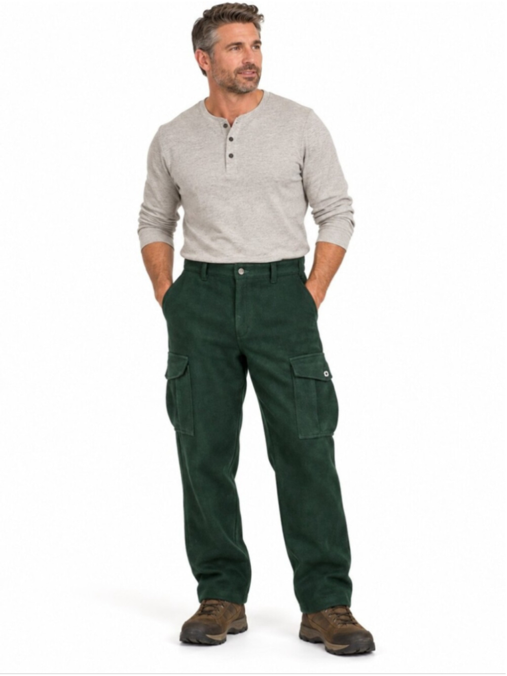 Big Bill 234 Men's Wool Cargo Hunting Pants Green 36x28 New Hemmed